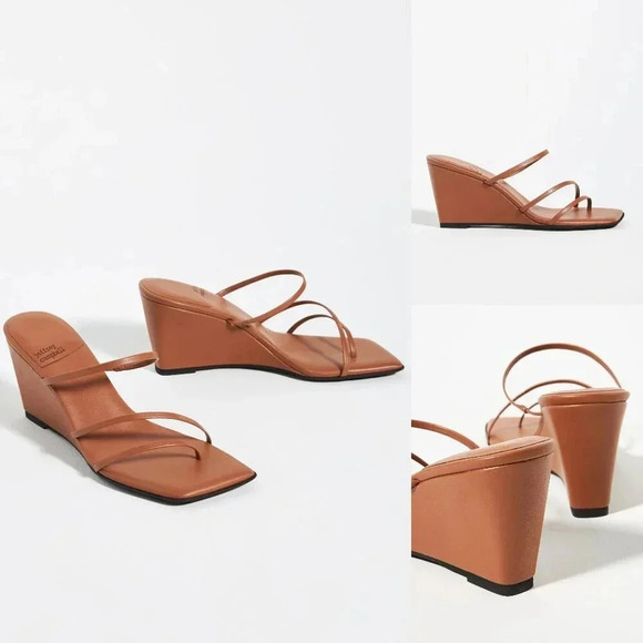 Free People Jeffrey Campbell Palate Strappy Wedge in Green Size 7.5 NWOT - Picture 1 of 8